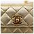 CHANEL Mini Matelassé Borsa a Spalla con Catena in Pelle di Agnello Oro CC Auth 152962 D'oro - vista 19