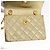 CHANEL Mini Matelassé Borsa a Spalla con Catena in Pelle di Agnello Oro CC Auth 152962 D'oro - vista 21