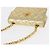 CHANEL Mini Matelassé Borsa a Spalla con Catena in Pelle di Agnello Oro CC Auth 152962 D'oro - vista 7