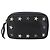 Pochette in pelle nera e argento con borchie Jimmy Choo Auth BA8065 Nero - vista 13