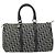 Borsa Boston Mini in Tela Trotter Christian Dior Nera Argento Auth 152631 Nero - vista 13