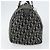 Borsa Boston Mini in Tela Trotter Christian Dior Nera Argento Auth 152631 Nero - vista 3