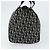 Borsa Boston Mini in Tela Trotter Christian Dior Nera Argento Auth 152631 Nero - vista 4