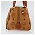 Borsa MCM Logogram Vicetos in pelle PVC marrone e oro Auth gh1221 D'oro - vista 4