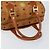 Borsa MCM Logogram Vicetos in pelle PVC marrone e oro Auth gh1221 D'oro - vista 7