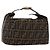 Borsa Vanity in Tela Zucca FENDI Nera Marrone Auth 147545 Nero