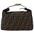 Borsa Vanity in Tela Zucca FENDI Nera Marrone Auth 147545 Nero - vista 13