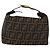 Borsa Vanity in Tela Zucca FENDI Nera Marrone Auth 147545 Nero - vista 2