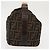 Borsa Vanity in Tela Zucca FENDI Nera Marrone Auth 147545 Nero - vista 4