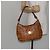 Sac à épaule MCM Logogram Vicetos en cuir PVC marron et or Auth BA7031 Doré - vue 23