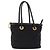 Céline Borsa a mano CELINE Circle in nylon e pelle nera dorata Auth 153316 Nero D'oro