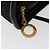 Céline Borsa a mano CELINE Circle in nylon e pelle nera dorata Auth 153316 Nero D'oro - vista 10