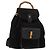 Zaino in Pelle Suede Gucci Bamboo Nero Oro 003 1705 0030 Auth BA7789