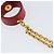Hermès HERMES Handschuhhalter Charm Leder Rot Gold Auth ar13845 Golden - Ansicht 9