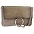 Chloé Borsa a Spalla Chloe Fay in Pelle Scamosciata Beige Oro Auth gh1321 D'oro