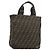 FENDI Zucca Canvas Tote Bag Schwarz Braun Auth gh1447