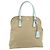 Borsa a mano PRADA in tela argento beige Auth BA8778