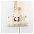 Borsa a mano in pelle bianca e oro GUCCI 189883 Auth ep12414 Bianco D'oro - vista 23