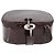 Pochette Vanity GUCCI Smalto Marrone Argento Auth am9751 - vista 3