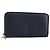 GUCCI Sherry Line Long Wallet Leather Navy Silver 344096 Auth am9608 Silvery Navy blue