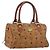 Borsa MCM Logogram Vicetos in pelle PVC marrone e oro Auth BA8640 D'oro