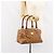 Borsa MCM Logogram Vicetos in pelle PVC marrone e oro Auth BA8640 D'oro - vista 24