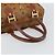 Borsa MCM Logogram Vicetos in pelle PVC marrone e oro Auth BA8640 D'oro - vista 7