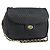 BALLY Borsa a Spalla a Catena Pelle Nera Oro Auth 157106 Nero D'oro