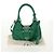 PRADA Bolsa Moon Bag de Cuero 2 en 1 Verde Plata Auth 152696SAM - vista 12