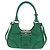 PRADA Bolsa Moon Bag de Cuero 2 en 1 Verde Plata Auth 152696SAM - vista 13
