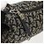 Bolso de Hombro de Lona Trotter Christian Dior Negro Plata Auth ti3506 - vista 18