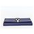 Saint Laurent Borsa Clutch Y line in pelle blu e oro Auth 157266V D'oro - vista 6
