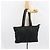Borsa Tote LOEWE in nylon e pelle nera argento autentica bs31205 Nero - vista 21