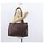 Céline Borsa a spalla in tela Macadam CELINE in pelle PVC marrone e oro Auth ka257 D'oro - vista 24