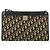 Borsa a Spalla in Tela Trotter Christian Dior Blu Navy Oro Auth 154374 D'oro - vista 13