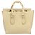 Borsa Tote CÉLINE TIE in pelle beige dorato Auth bs31025 D'oro - vista 2