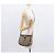 Borsa Sherry Line GG Supreme Web di GUCCI in PVC beige e oro 10 02 056 Auth BA8485 D'oro - vista 22