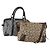 Céline Borsa a Spalla CELINE Macadam Canvas C Sulky 2 Set Beige Blu Navy Auth bs31056
