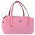 PRADA Borsa a mano in nylon rosa argento Auth 154369
