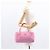 PRADA Borsa a mano in nylon rosa argento Auth 154369 - vista 23
