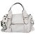 Chloé Chloe Schultertasche Leder 2-in-1 Weiß Silber Authentisch ka340 - Ansicht 13