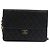 Borsa a Spalla CHANEL in Pelle di Agnello Nera Oro CC Auth 143810 Nero D'oro - vista 2