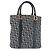 Borsa Clutch in Tela Trotter Christian Dior Blu Oro Auth 145259