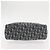 Borsa Clutch in Tela Trotter Christian Dior Blu Oro Auth 145259 - vista 9