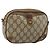 Borsa a Spalla Gucci GG Supreme Web Sherry Line PVC Beige 89 02 066 Auth 143576 D'oro