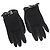 Guanti PRADA in pelle nera argento Auth ti3452 Nero