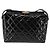 CHANEL Borsa a Spalla Matelassé Pelle Verniciata Nera Oro CC Auth 141133 Nero D'oro - vista 2
