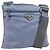 PRADA Schultertasche Nylon Hellblau Silber Authentisch ar13778