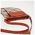 Burberry Borsa a spalla Nova Check in tela e pelle beige arancione argento autentica ti3467 - vista 6