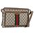 Borsa Gucci GG Supreme Web Sherry Line PVC Beige Oro 904 02 013 Auth ki6187 D'oro